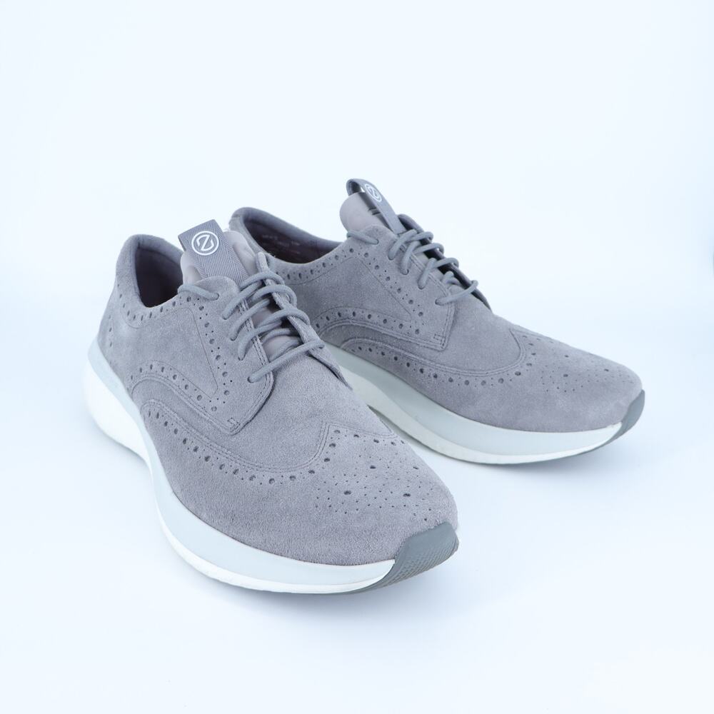 Cole Haan Zerogrand Changepace Sneaker Gray Quiet Shade Wingtip Lace Up Men's 11